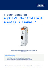 myGEZE Control CAN-master-klämma  * Produktdatablad SV