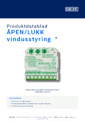 ÅPEN/LUKK vindusstyring  * Produktdatablad NB