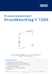 Grundbeschlag F 1200 Produktdatenblatt DE