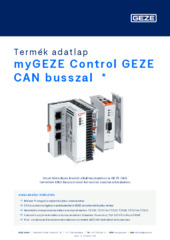 myGEZE Control GEZE CAN busszal  * Termék adatlap HU