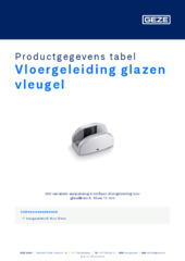 Vloergeleiding glazen vleugel Productgegevens tabel NL