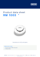 RM 1003  * Product data sheet EN