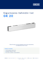 GK 20 Sigurnosno-tehnički list HR