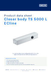 Closer body TS 5000 L ECline Product data sheet EN
