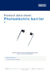Photoelectric barrier  * Product data sheet EN
