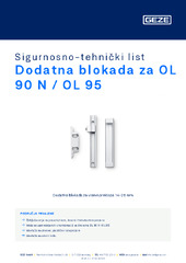 Dodatna blokada za OL 90 N / OL 95 Sigurnosno-tehnički list HR