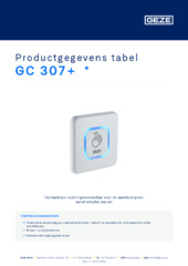 GC 307+  * Productgegevens tabel NL