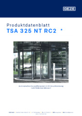 TSA 325 NT RC2  * Produktdatenblatt DE