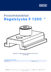Regelstycke F 1200 Produktdatablad SV