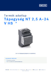 Tápegység NT 2,5 A-24 V HS  * Termék adatlap HU