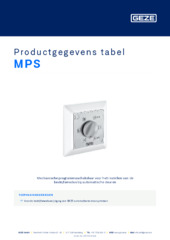 MPS Productgegevens tabel NL