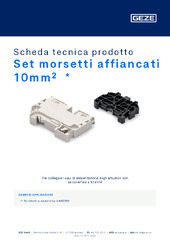 Set morsetti affiancati 10mm² Scheda tecnica prodotto IT