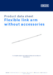 Flexible link arm without accessories Product data sheet EN