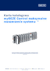 myGEZE Control maksymalne rozszerzenie systemu  * Karta katalogowa PL