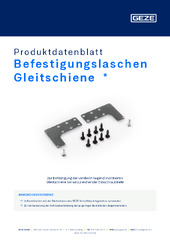 Befestigungslaschen Gleitschiene  * Produktdatenblatt DE