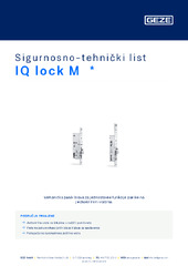 IQ lock M  * Sigurnosno-tehnički list HR