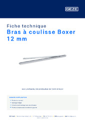 Bras à coulisse Boxer 12 mm Fiche technique FR