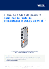 Terminal de fonte de alimentação myGEZE Control  * Ficha de dados de produto PT