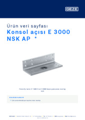 Konsol açısı E 3000 NSK AP  * Ürün veri sayfası TR