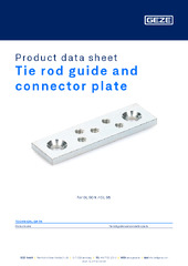 Tie rod guide and connector plate Product data sheet EN