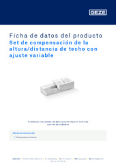 Set de compensación de la altura/distancia de techo con ajuste variable Ficha de datos del producto ES