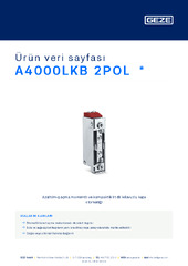 A4000LKB 2POL  * Ürün veri sayfası TR