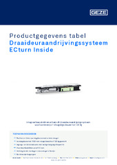 Draaideuraandrijvingssysteem ECturn Inside Productgegevens tabel NL