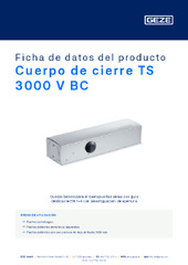 Cuerpo de cierre TS 3000 V BC Ficha de datos del producto ES