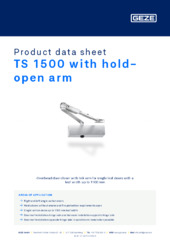 TS 1500 with hold-open arm Product data sheet EN