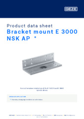 Bracket mount E 3000 NSK AP  * Product data sheet EN