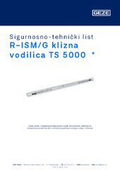 R-ISM/G klizna vodilica TS 5000  * Sigurnosno-tehnički list HR