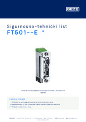 FT501--E  * Sigurnosno-tehnički list HR