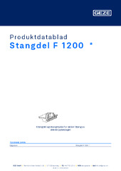 Stangdel F 1200 Produktdatablad NB