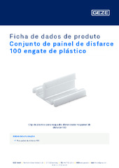 Conjunto de painel de disfarce 100 engate de plástico Ficha de dados de produto PT