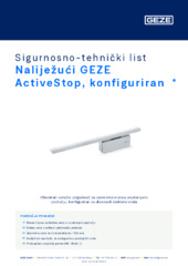 Naliježući GEZE ActiveStop, konfiguriran  * Sigurnosno-tehnički list HR