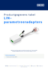 LIN-parametreeradapters Productgegevens tabel NL