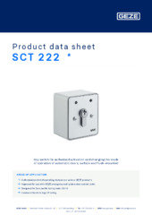 SCT 222  * Product data sheet EN