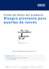 Bisagra pivotante para puertas de vaivén Ficha de datos del producto ES