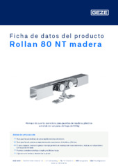 Rollan 80 NT madera Ficha de datos del producto ES