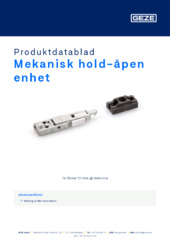 Mekanisk hold-åpen enhet Produktdatablad NB