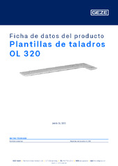 Plantillas de taladros OL 320 Ficha de datos del producto ES
