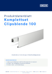 Komplettset Clipsblende 100 Produktdatenblatt DE