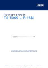 TS 5000 L-R-ISM Паспорт виробу UK