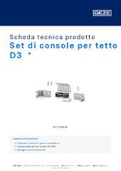 Set di console per tetto D3  * Scheda tecnica prodotto IT