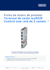 Terminal de saída myGEZE Control com relé de 2 canais  * Ficha de dados de produto PT