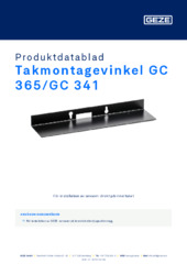 Takmontagevinkel GC 365/GC 341 Produktdatablad SV