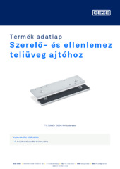 Szerelő- és ellenlemez teliüveg ajtóhoz Termék adatlap HU
