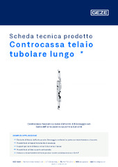 Controcassa telaio tubolare lungo  * Scheda tecnica prodotto IT