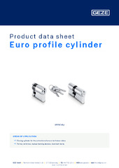 Euro profile cylinder Product data sheet EN