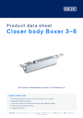 Closer body Boxer 3-6 Product data sheet EN